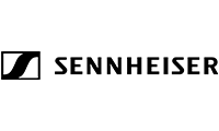 Logo von Sennheiser. Sennheiser, barrierefreie Kommunikation, Hörakustik.